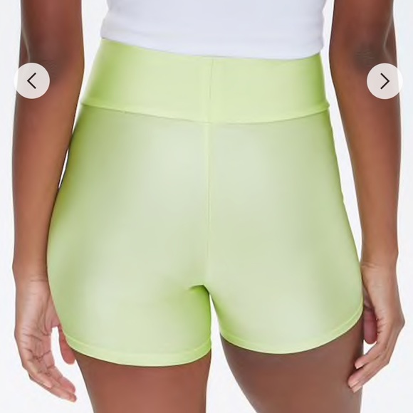 Neon Green/Yellow Biker Shorts Forever 21 - Picture 5 of 5